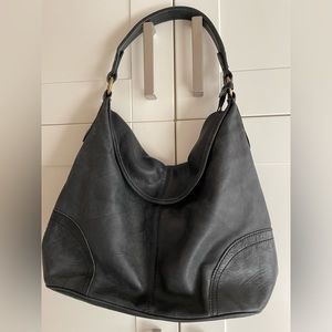Frye black leather hobo